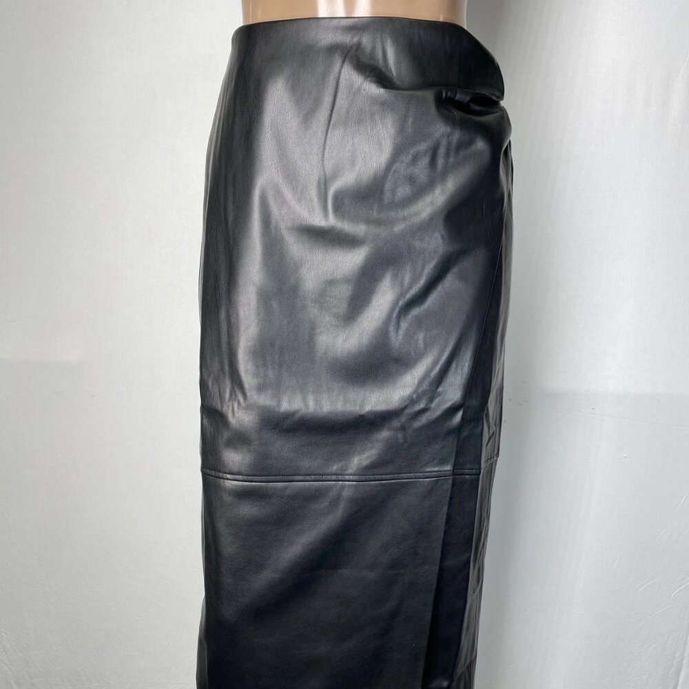 NEW CAMI NYC Lorena Vegan Faux Leather Midi Skirt
